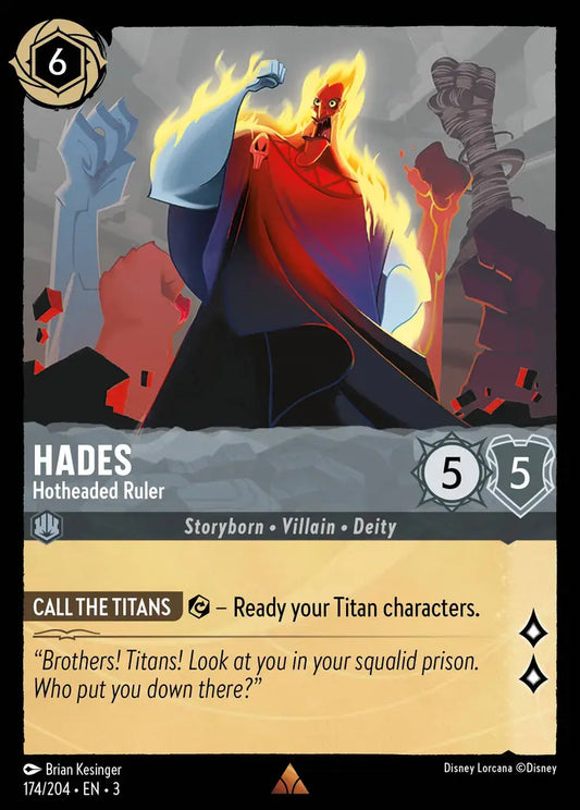 Hades - Hotheaded Ruler - 174/204 - Rare - Into the Inklands - Disney Lorcana