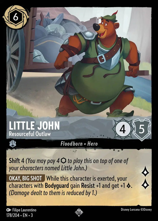 Little John - Resourceful Outlaw - 178/204 - Super Rare - Into the Inklands - Disney Lorcana