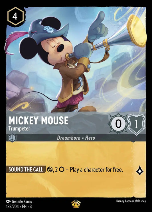 Mickey Mouse - Trumpeter - 182/204 - Legendary - Into the Inklands - Disney Lorcana