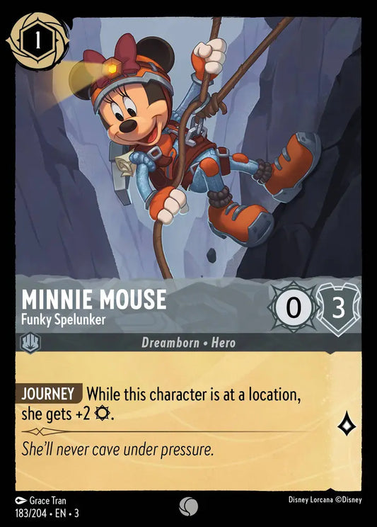 Minnie Mouse - Funky Spelunker - 183/204 - Common - Into the Inklands - Disney Lorcana