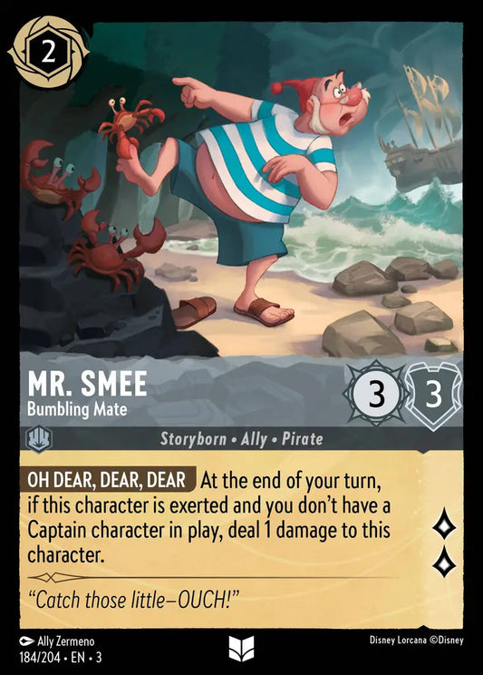 Mr. Smee - Bumbling Mate - 184/204 - Uncommon - Into the Inklands - Disney Lorcana