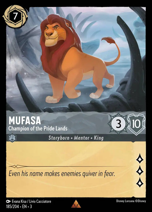 Mufasa - Champion of the Pride Lands - 185/204 - Rare - Into the Inklands - Disney Lorcana