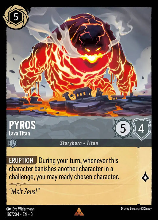 Pyros - Lava Titan - 187/204 - Rare - Into the Inklands - Disney Lorcana