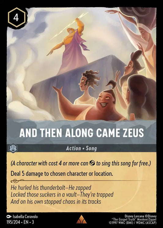 And Then Along Came Zeus - 195/204 - Rare - Into the Inklands - Disney Lorcana