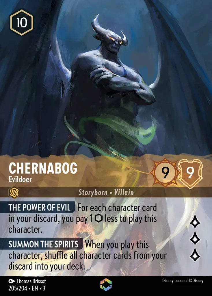 Chernabog - Evildoer - 205/204 - Enchanted - Into the Inklands - Disney Lorcana