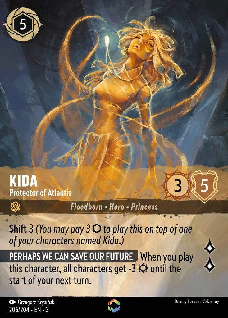 Kida - Protector of Atlantis - 206/204 - Enchanted - Into the Inklands - Disney Lorcana