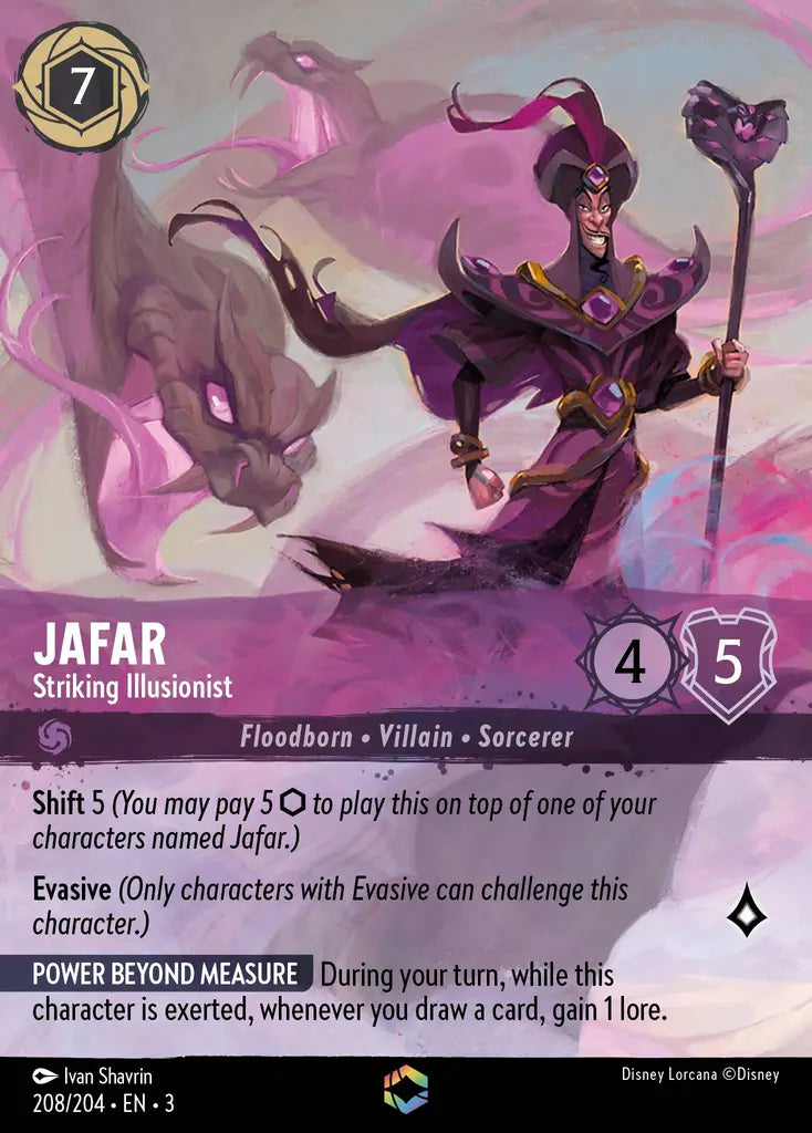 Jafar - Striking Illusionist - 208/204 - Enchanted - Into the Inklands - Disney Lorcana