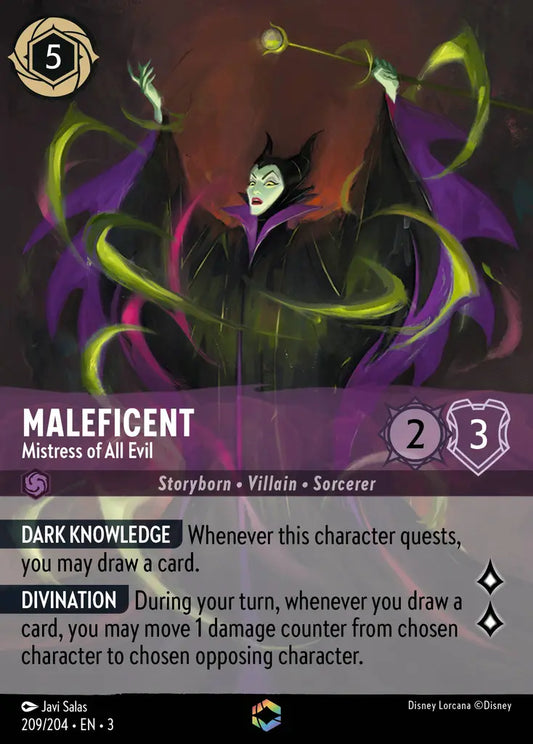 Maleficent - Mistress of All Evil - 209/204 - Enchanted - Into the Inklands - Disney Lorcana