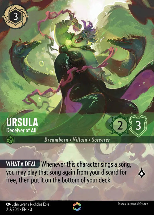 Ursula - Deceiver of All - 212/204 - Enchanted - Into the Inklands - Disney Lorcana