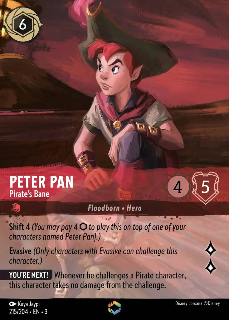 Peter Pan - Pirate's Bane - 215/204 - Enchanted - Into the Inklands - Disney Lorcana