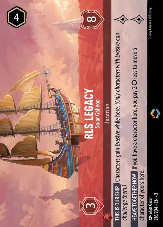 RLS Legacy - Solar Galleon - 216/204 - Enchanted - Into the Inklands - Disney Lorcana