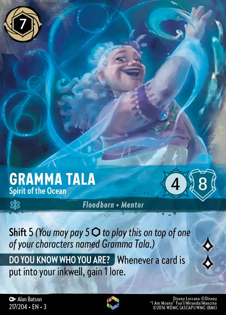 Gramma Tala - Spirit of the Ocean - 217/204 - Enchanted - Into the Inklands - Disney Lorcana