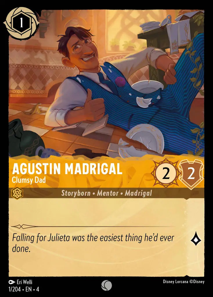 Agustin Madrigal - Clumsy Dad - 1/204 - Common - Ursula’s Return - Disney Lorcana