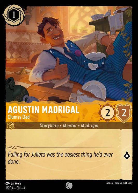 Agustin Madrigal - Clumsy Dad - 1/204 - Common - Ursula’s Return - Disney Lorcana