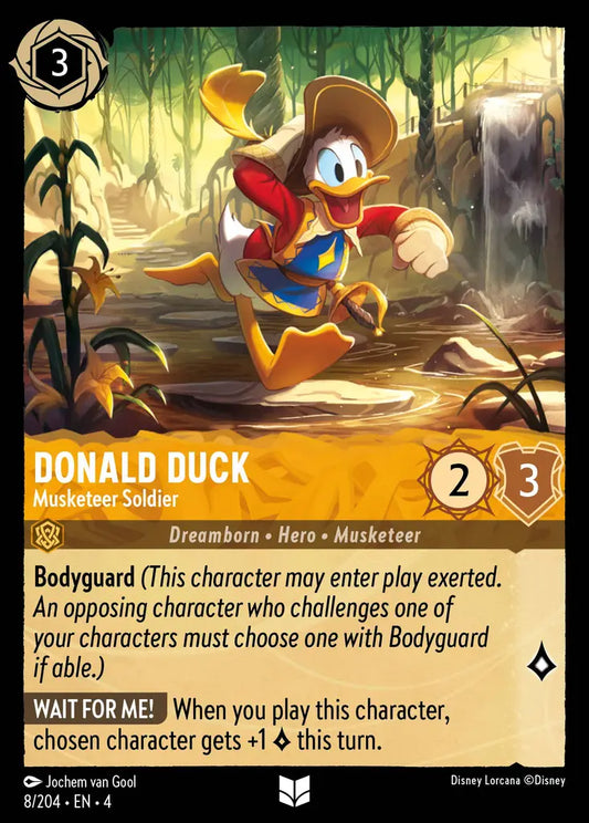 Donald Duck - Musketeer Soldier - 8/204 - Uncommon - Ursula’s Return - Disney Lorcana