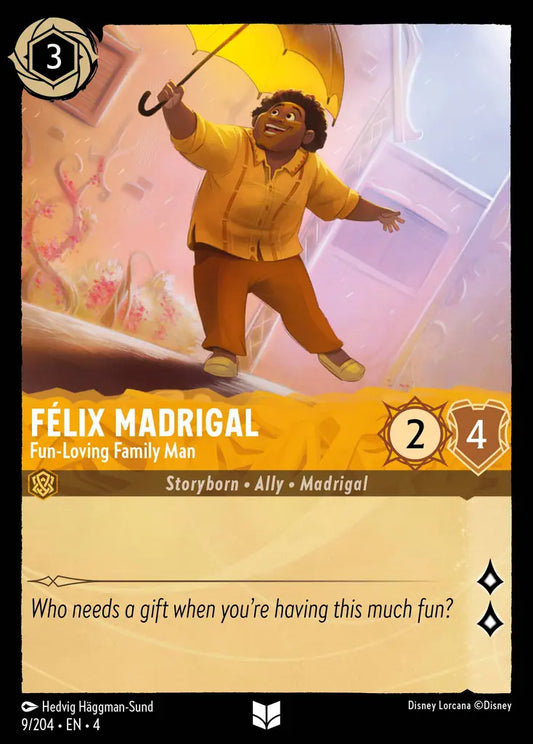 Félix Madrigal - Fun-Loving Family Man - 9/204 - Uncommon - Ursula’s Return - Disney Lorcana