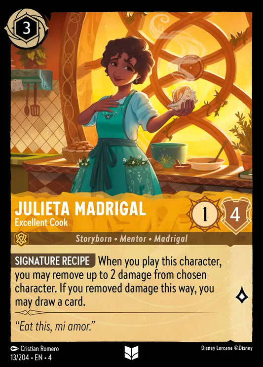 Julieta Madrigal - Excellent Cook - 13/204 - Uncommon - Ursula’s Return - Disney Lorcana