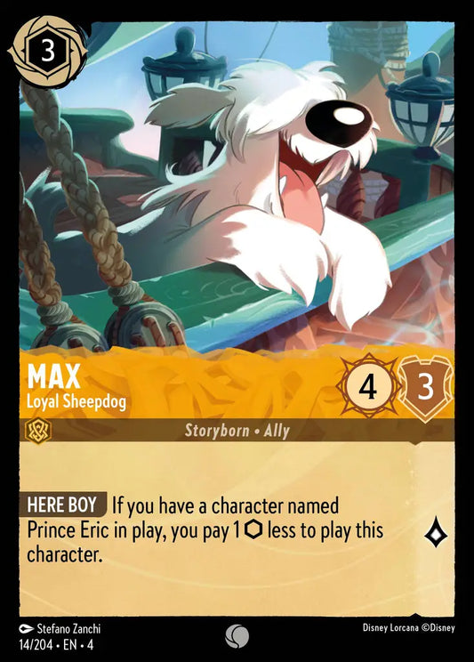 Max - Loyal Sheepdog - 14/204 - Common - Ursula’s Return - Disney Lorcana