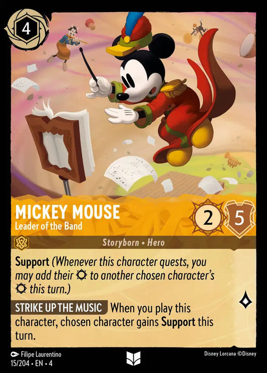 Mickey Mouse - Leader of the Band - 15/204 - Uncommon - Ursula’s Return - Disney Lorcana