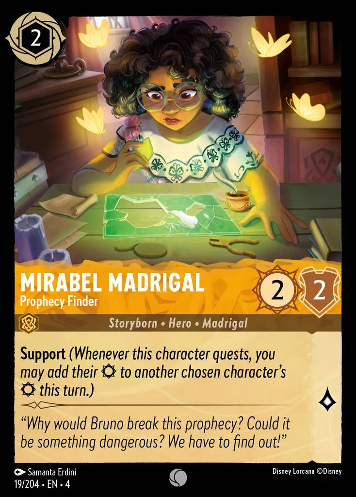 Mirabel Madrigal - Prophecy Finder - 19/204 - Common - Ursula’s Return - Disney Lorcana
