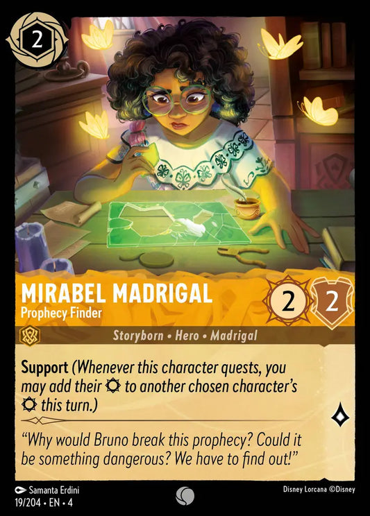 Mirabel Madrigal - Prophecy Finder - 19/204 - Common - Ursula’s Return - Disney Lorcana