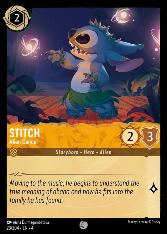Stitch - Alien Dancer - 23/204 - Common - Ursula’s Return - Disney Lorcana