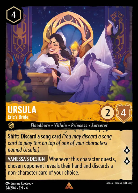 Ursula - Eric's Bride - 24/204 - Rare - Ursula’s Return - Disney Lorcana