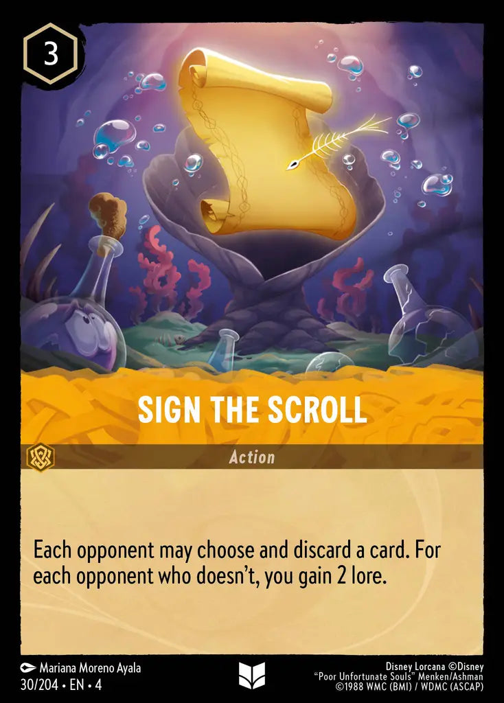 Sign The Scroll - 30/204 - Uncommon - Ursula’s Return - Disney Lorcana