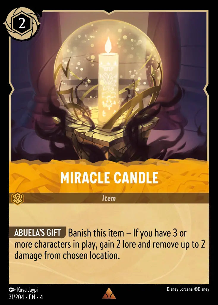 Miracle Candle - 31/204 - Rare - Ursula’s Return - Disney Lorcana