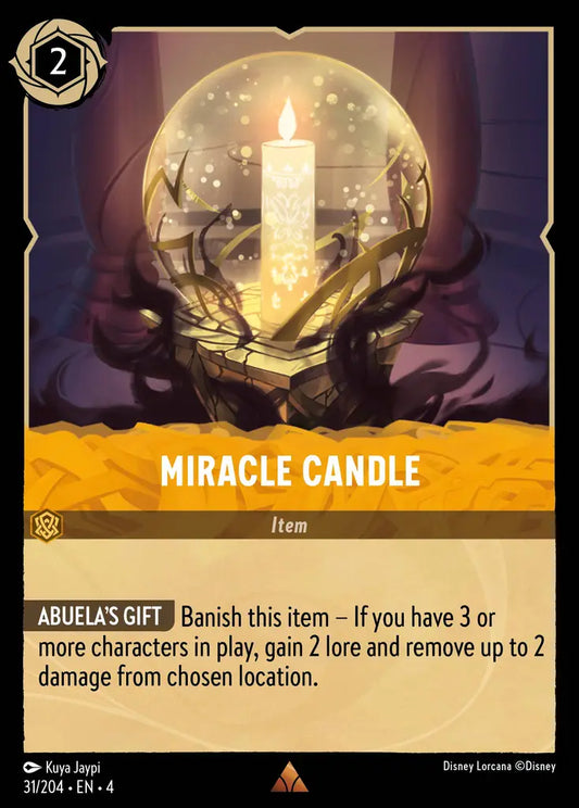 Miracle Candle - 31/204 - Rare - Ursula’s Return - Disney Lorcana
