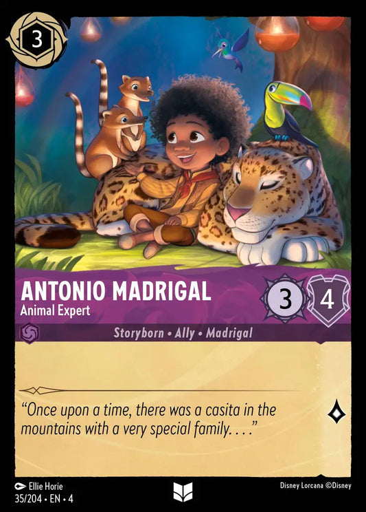 Antonio Madrigal - Animal Expert - 35/204 - Uncommon - Ursula’s Return - Disney Lorcana