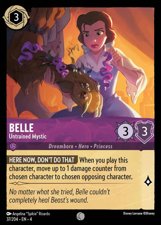 Belle - Untrained Mystic - 37/204 - Common - Ursula’s Return - Disney Lorcana