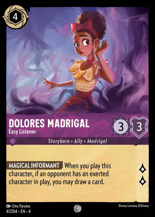 Dolores Madrigal - Easy Listener - 41/204 - Common - Ursula’s Return - Disney Lorcana