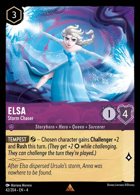 Elsa - Storm Chaser - 42/204 - Rare - Ursula’s Return - Disney Lorcana