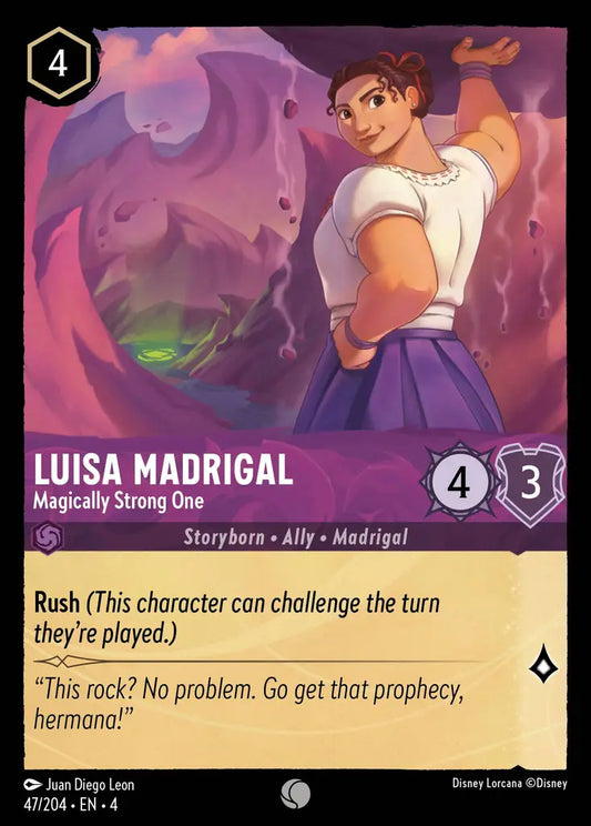 Luisa Madrigal - Magically Strong One - 47/204 - Common - Ursula’s Return - Disney Lorcana