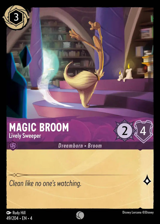 Magic Broom - Lively Sweeper - 49/204 - Common - Ursula’s Return - Disney Lorcana