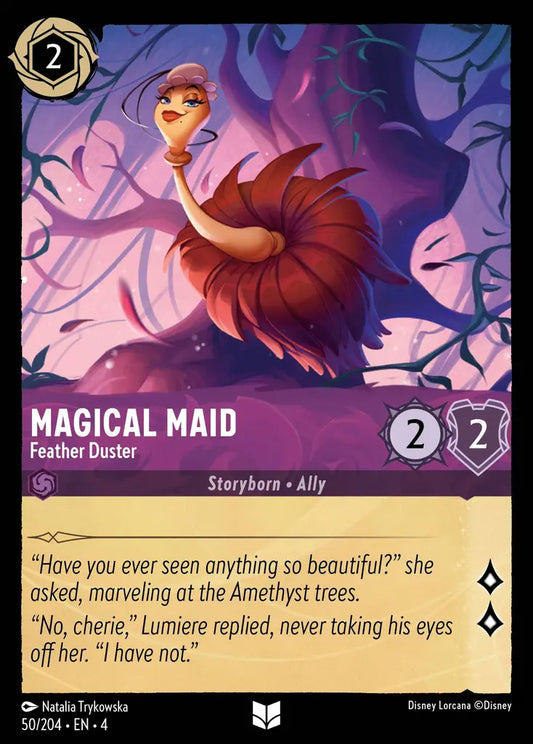 Magical Maid - Feather Duster - 50/204 - Uncommon - Ursula’s Return - Disney Lorcana