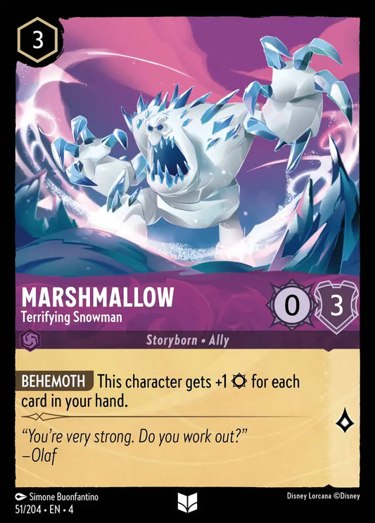 Marshmallow - Terrifying Snowman - 51/204 - Uncommon - Ursula’s Return - Disney Lorcana