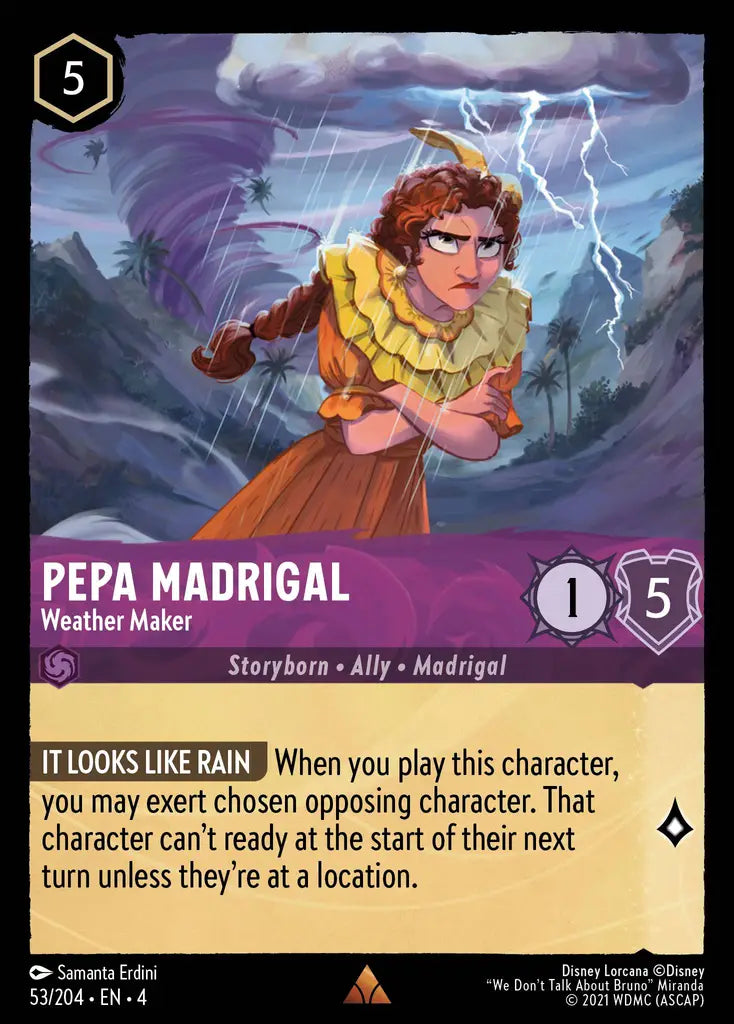 Pepa Madrigal - Weather Maker - 53/204 - Rare - Ursula’s Return - Disney Lorcana