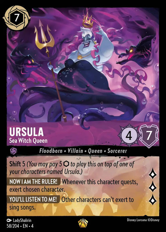 Ursula - Sea Witch Queen - 58/204 - Legendary - Ursula’s Return - Disney Lorcana