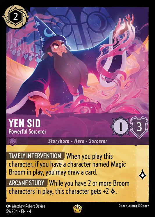 Yen Sid - Powerful Sorcerer - 59/204 - Legendary - Ursula’s Return - Disney Lorcana