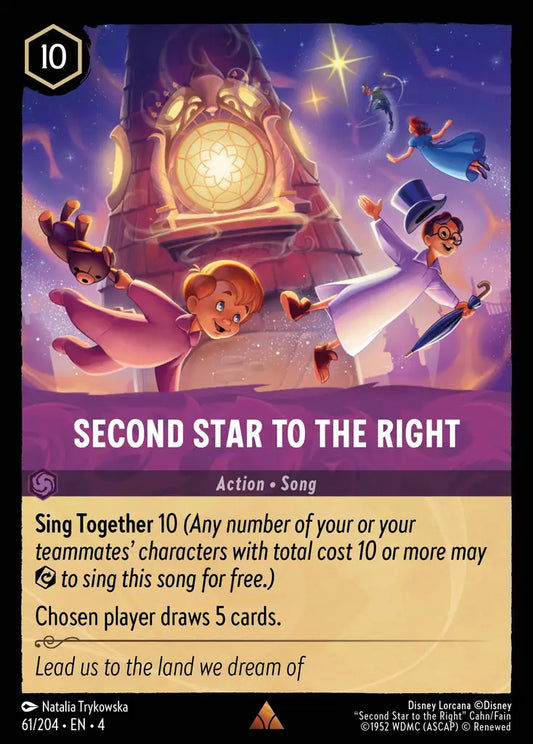 Second Star to the Right - 61/204 - Rare - Ursula’s Return - Disney Lorcana