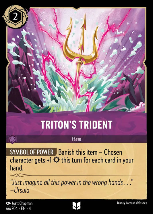 Triton's Trident - 66/204 - Uncommon - Ursula’s Return - Disney Lorcana