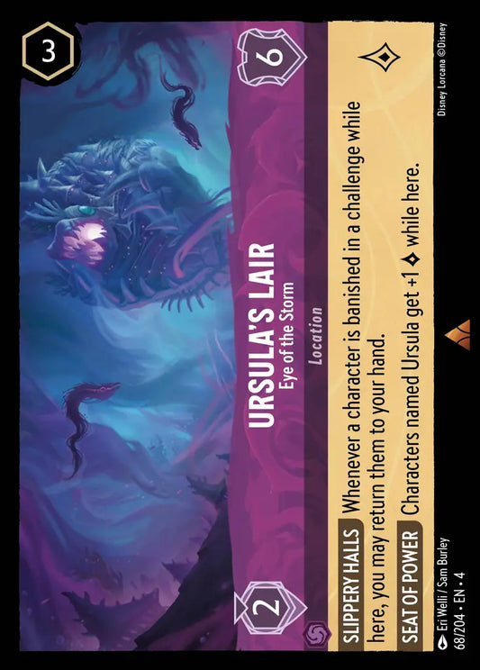 Ursula's Lair - Eye of the Storm - 68/204 - Rare - Ursula’s Return - Disney Lorcana