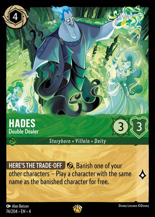 Hades - Double Dealer - 74/204 - Legendary - Ursula’s Return - Disney Lorcana