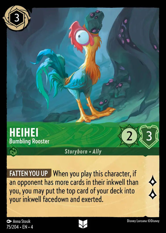 HeiHei - Bumbling Rooster - 75/204 - Uncommon - Ursula’s Return - Disney Lorcana