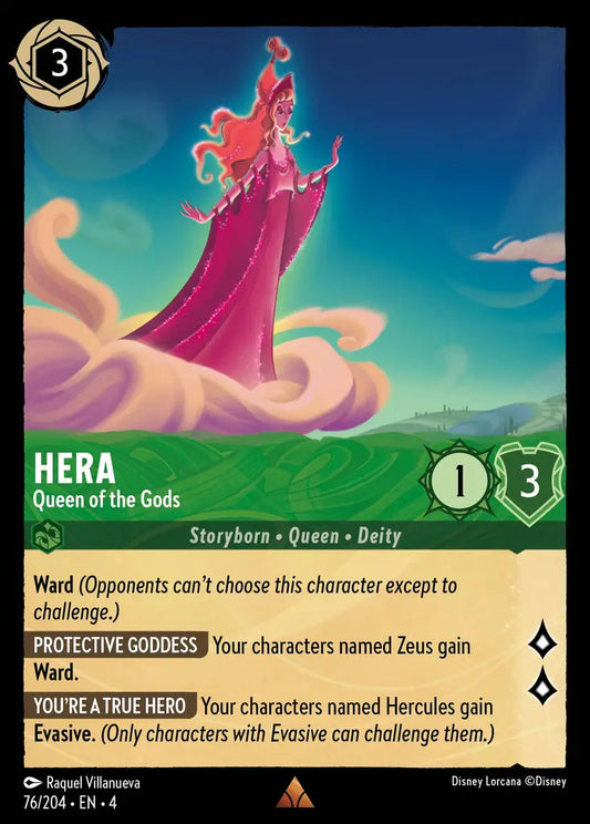 Hera - Queen of the Gods - 76/204 - Rare - Ursula’s Return - Disney Lorcana