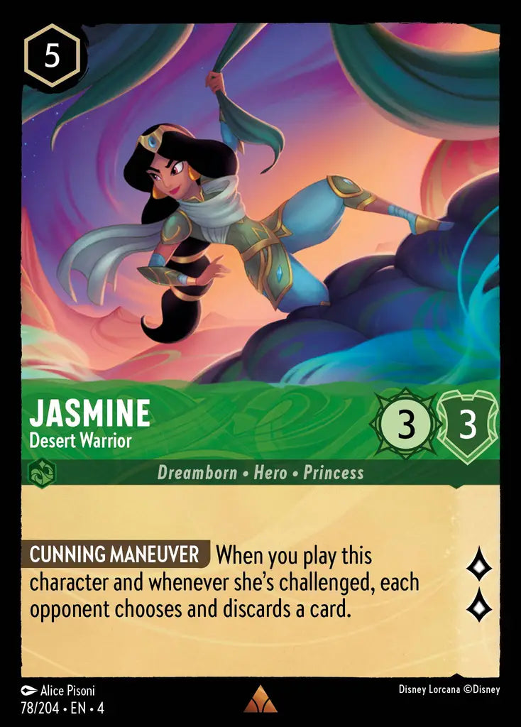 Jasmine - Desert Warrior - 78/204 - Rare - Ursula’s Return - Disney Lorcana