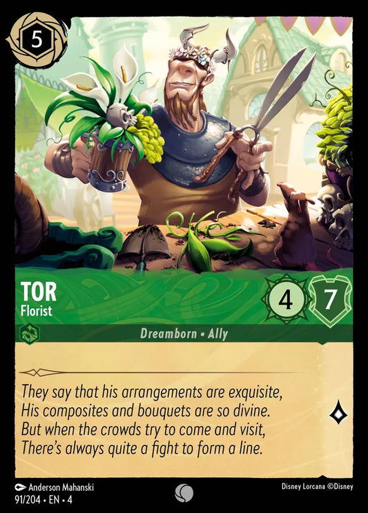 Tor - Florist - 91/204 - Common - Ursula’s Return - Disney Lorcana