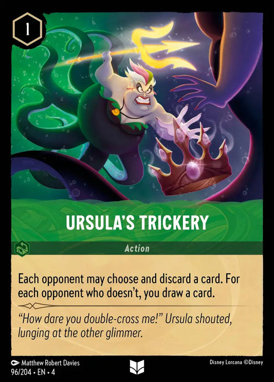 Ursula's Trickery - 96/204 - Uncommon - Ursula’s Return - Disney Lorcana